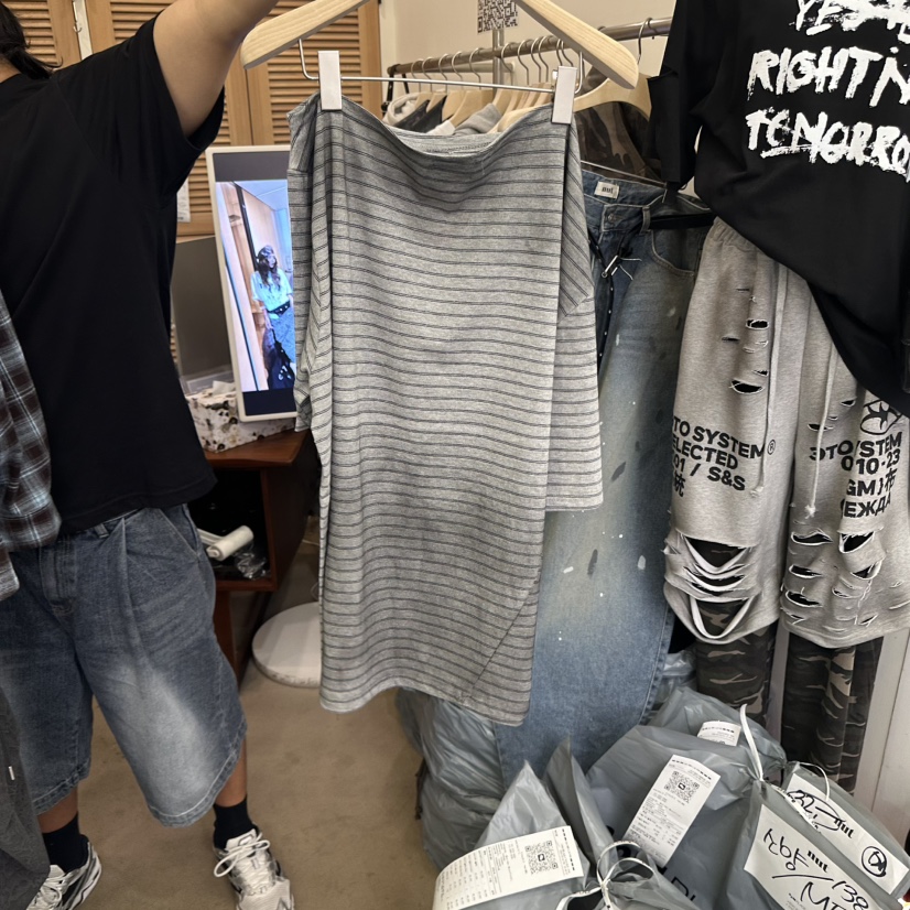 NUT東大門㊣實拍女裝新品熱賣休閑推薦25秋冬長袖T恤不含腰帶NUT長袖T恤