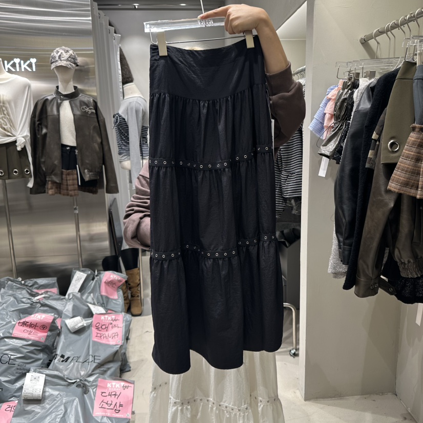 KIKI韓國直郵㊣女士新品真品25秋冬推薦職業休閑熱賣人氣長裙KIKI長裙圖色2