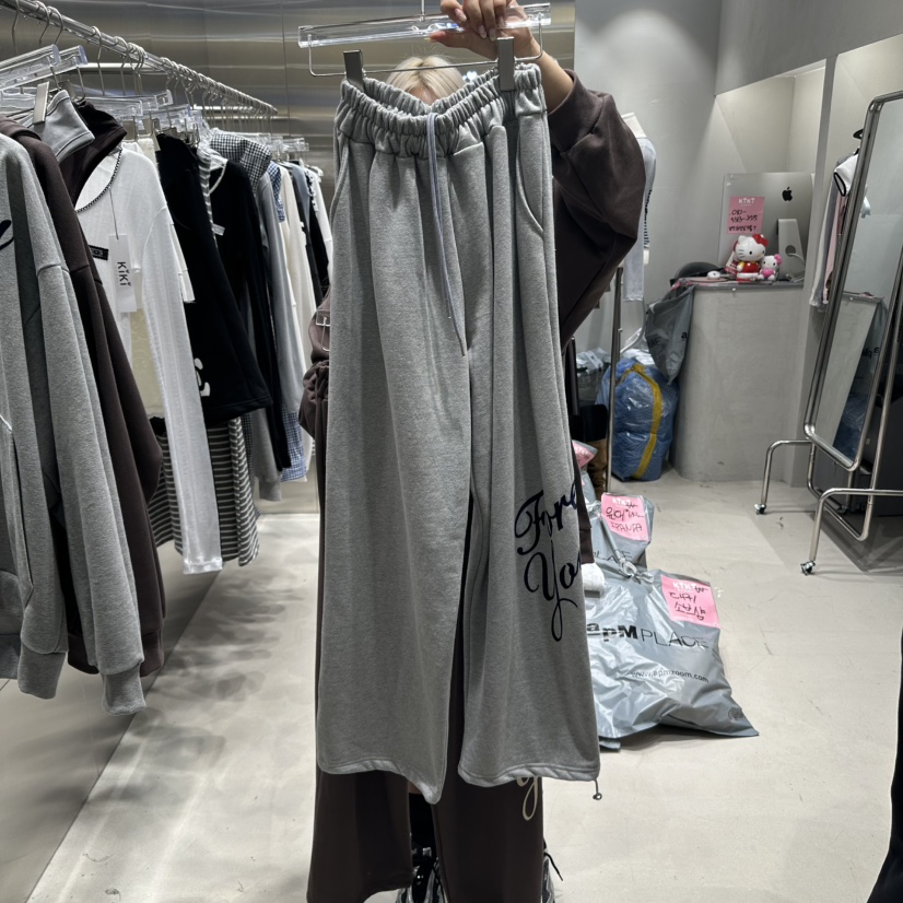 KIKI東大門㊣直郵女裝新品職業時尚推薦25秋冬休閑褲天鵝絨KIKI休閑褲圖色1