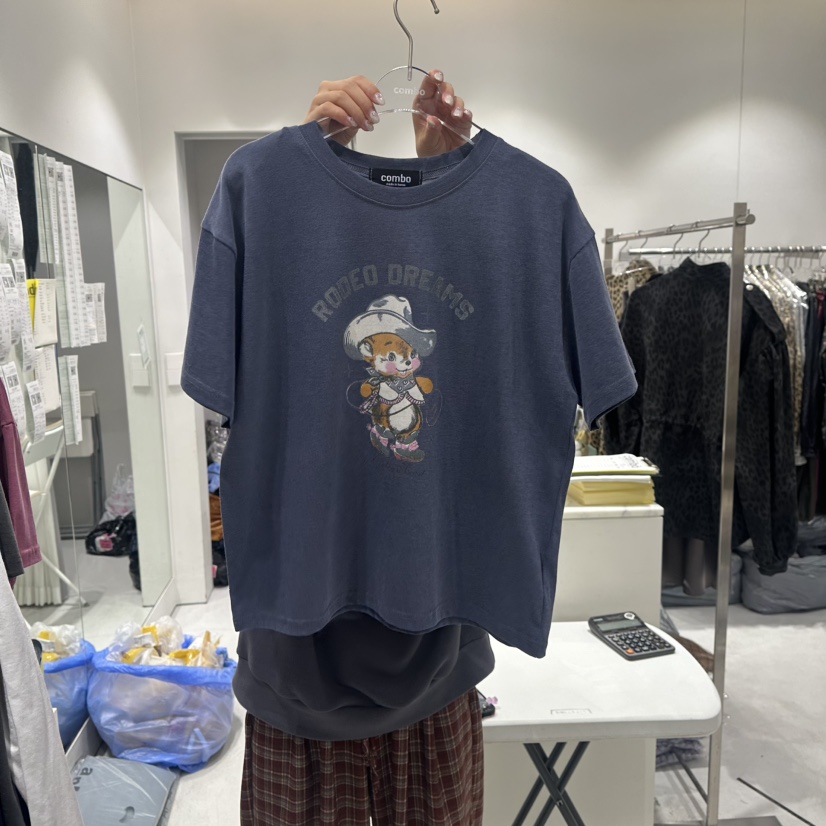 COMBO韓國直郵㊣女士新品推薦熱賣休閑時尚職業真品25秋冬T恤COM_BOT恤圖色2