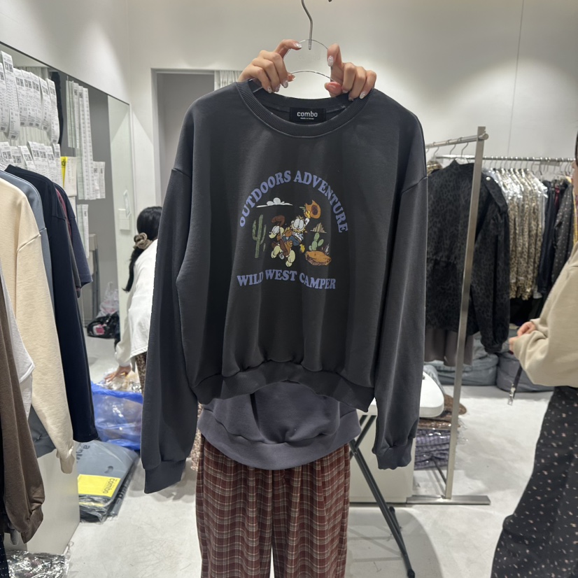 COMBO東大門㊣直郵女裝新品25秋冬真品休閑時尚人氣推薦衛衣COM_BO衛衣圖色3