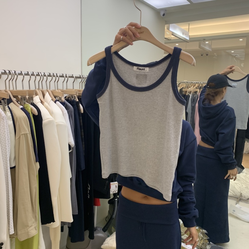 FLAUNT東大門㊣實拍女士新品人氣熱賣時尚真品休閑吊帶背心FLAUNT吊帶/背心圖色3