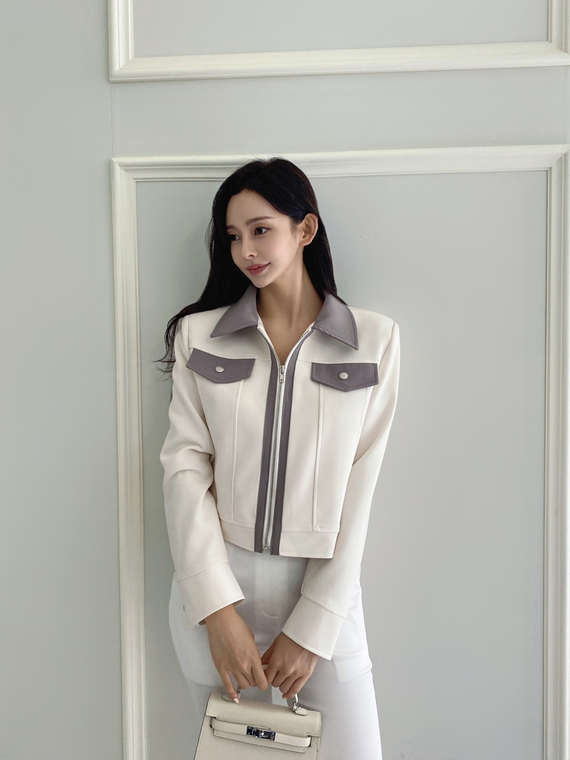 CLOTH韓國代購㊣女裝新品25秋冬休閑真品時尚推薦人氣職業夾克CLOTH夾克