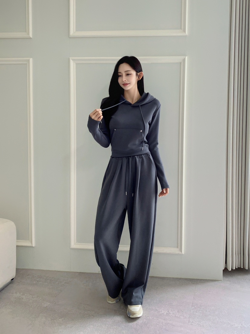 CLOTH東大門㊣實拍女裝新款人氣推薦時尚25秋冬套裝連帽衫套裝CLOTH套裝