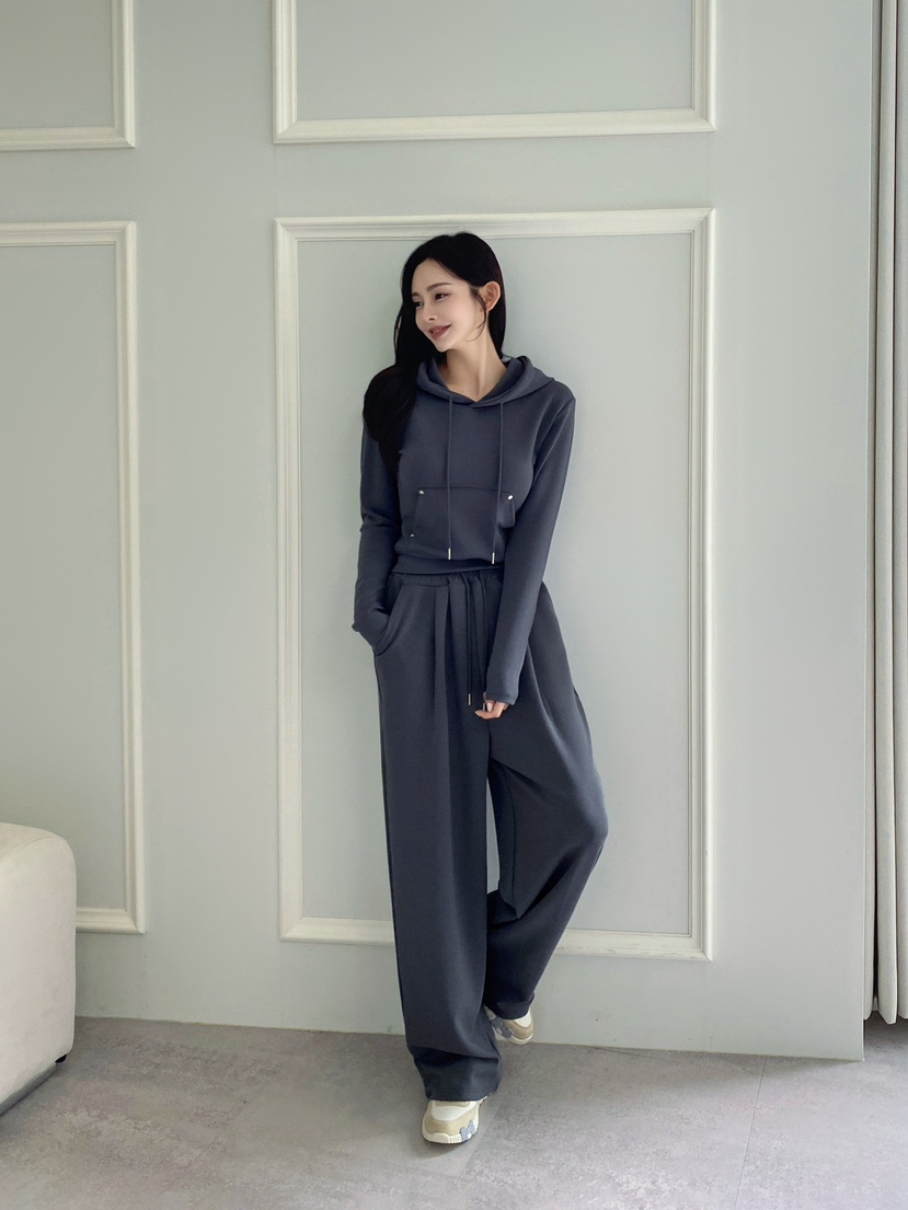CLOTH東大門㊣實拍女裝新款人氣推薦時尚25秋冬套裝連帽衫套裝CLOTH套裝