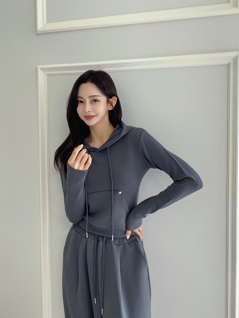 CLOTH東大門㊣實拍女裝新款人氣推薦時尚25秋冬套裝連帽衫套裝CLOTH套裝