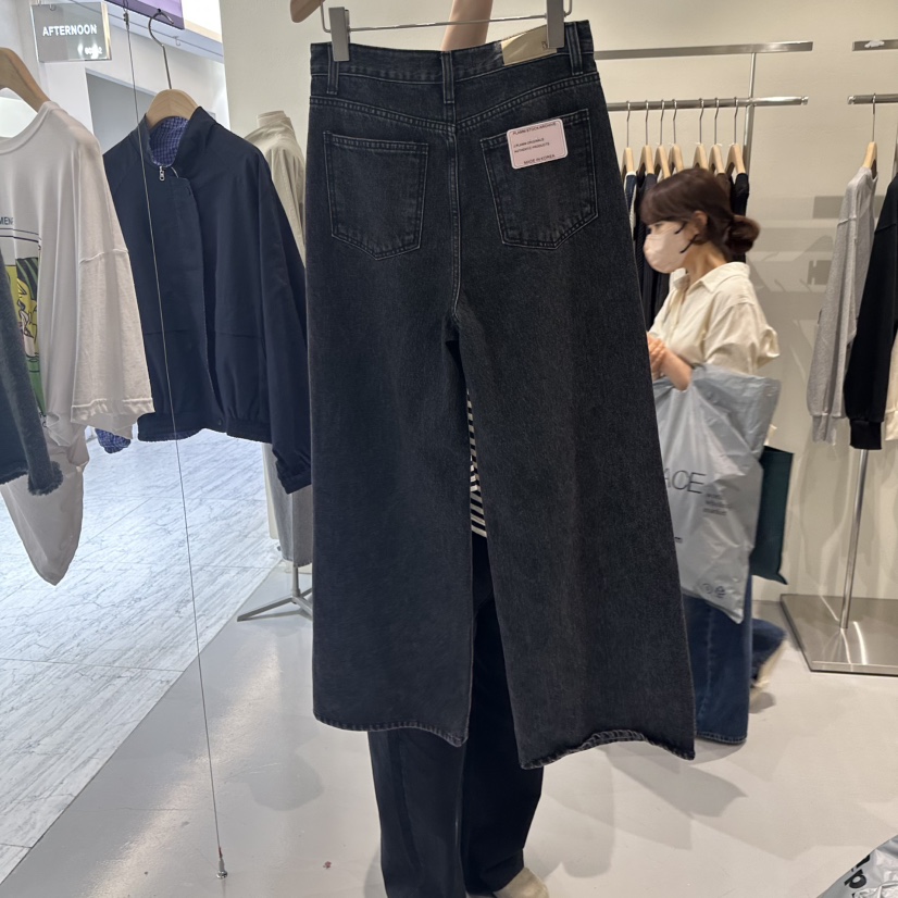PLAMM韓國代購㊣女士新品25秋冬熱賣人氣休閑推薦時尚牛仔褲PLAMM牛仔褲