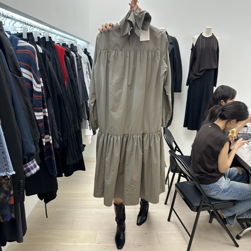 MAINT韓國直郵㊣女士新品人氣時尚熱賣職業25秋冬連衣裙褶皺MAINT連衣裙
