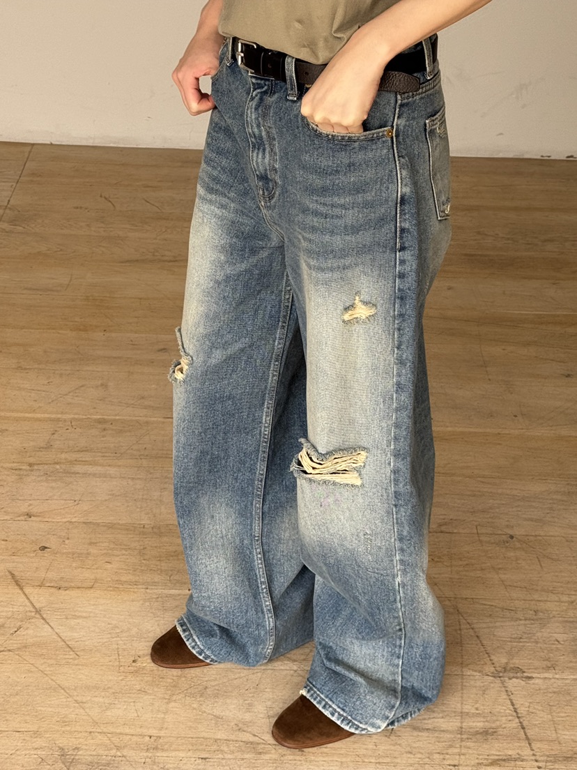KARE/WEREPIECE東大門㊣代購女裝新品時尚25秋冬真品牛仔褲KARE/WEREPIECE牛仔褲