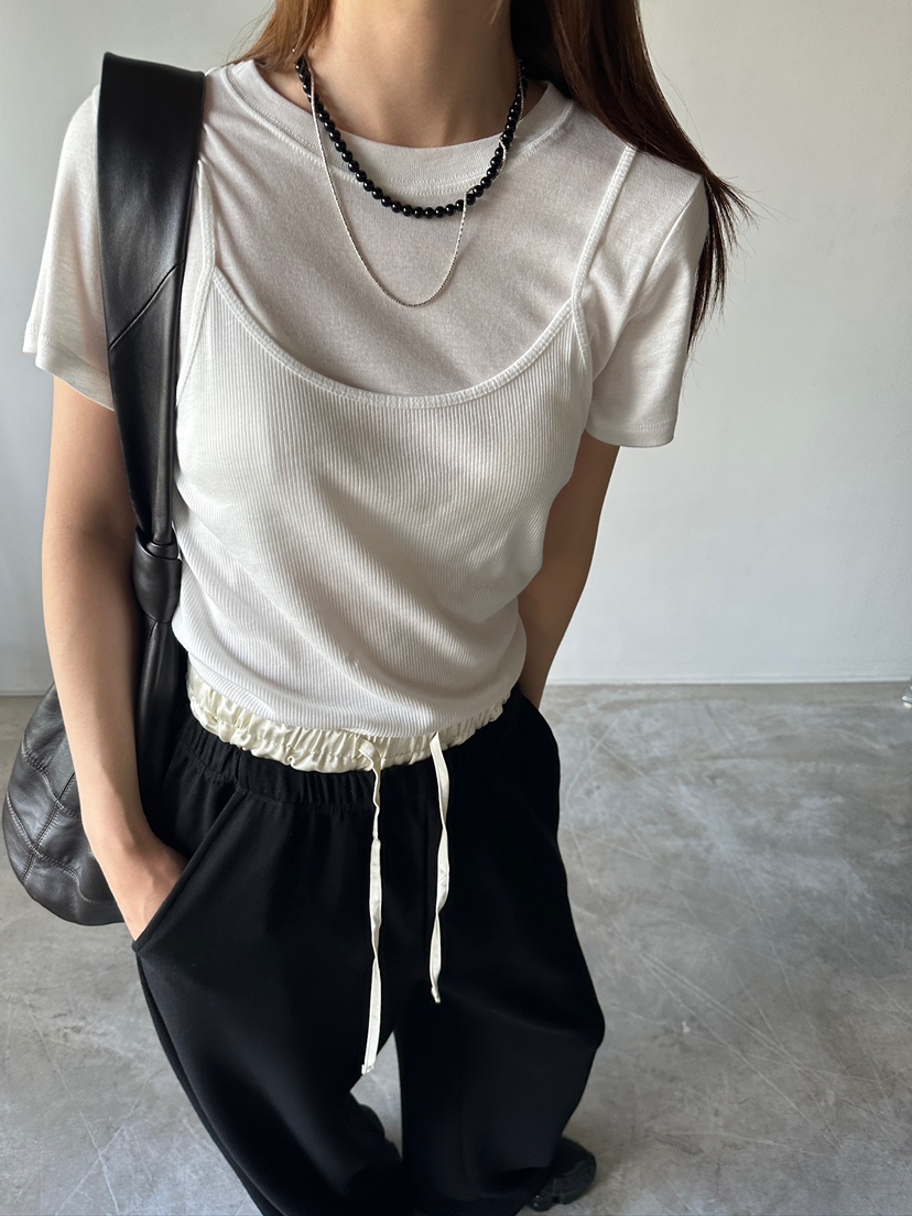 UNBOUND韓國代購㊣女士新品25秋冬真品時尚T恤假兩件棉質雙層UNBOUNDT恤
