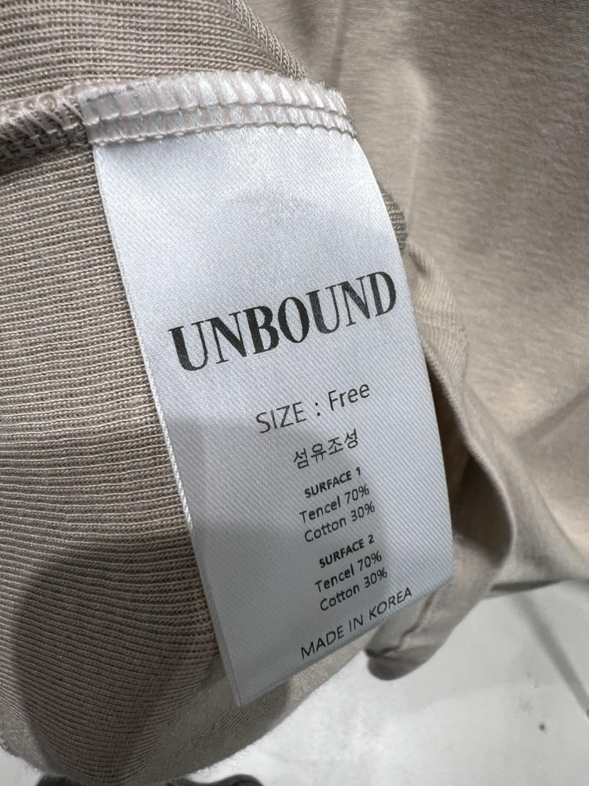 UNBOUND韓國代購㊣女士新品25秋冬真品時尚T恤假兩件棉質雙層UNBOUNDT恤
