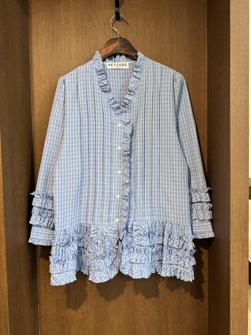 HEYJUDE東大門㊣代購女裝新品人氣25秋冬真品職業襯衫蕾絲衫HEYJUDE襯衫/蕾絲衫圖色3