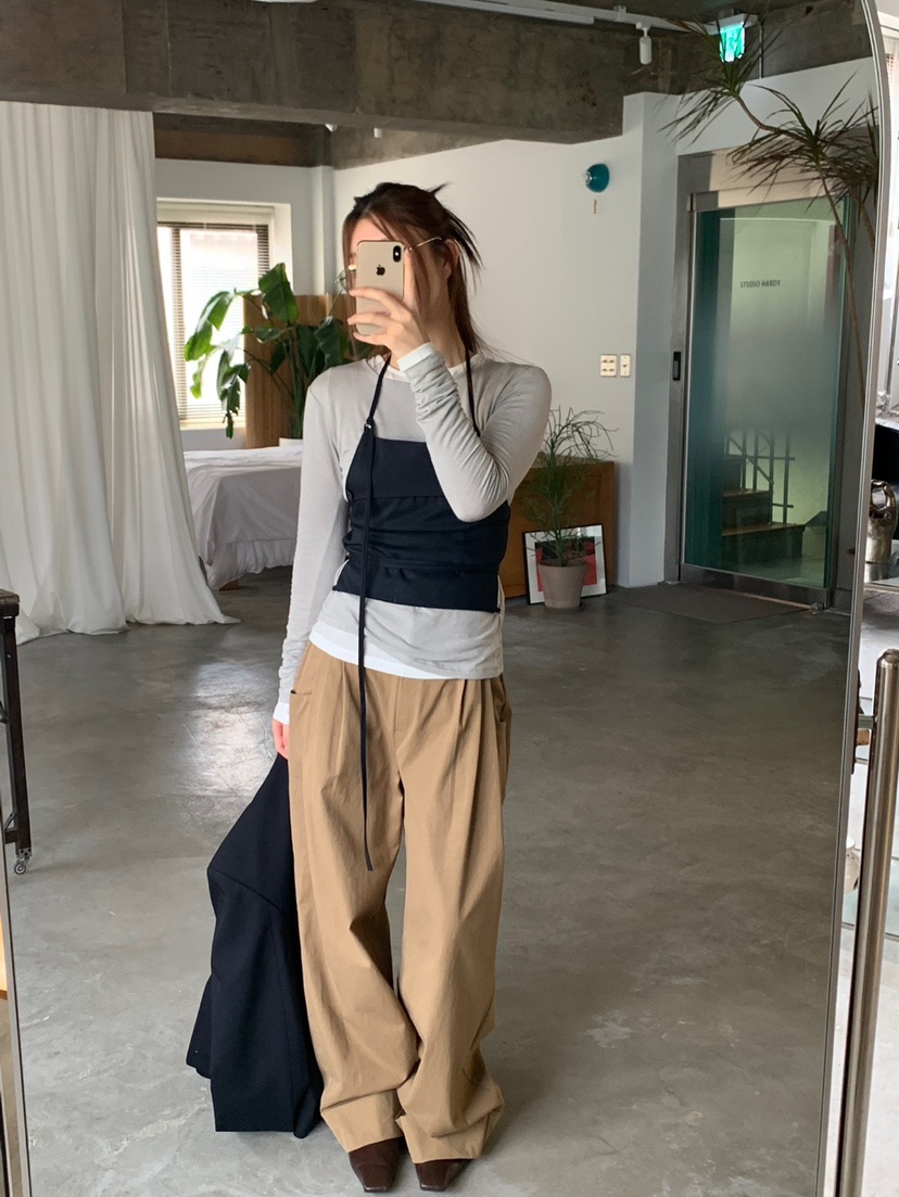 UNBOUND東大門㊣直郵女士新品職業休閑真品時尚25秋冬吊帶背心UNBOUND吊帶/背心