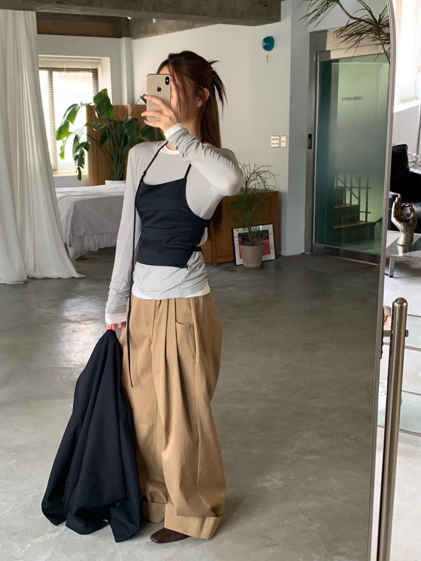 UNBOUND東大門㊣直郵女士新品職業休閑真品時尚25秋冬吊帶背心UNBOUND吊帶/背心