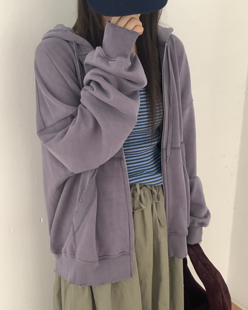 PEBBLE東大門㊣直郵女士新品人氣25秋冬熱賣夾克連帽拉鏈衫PEBBLE/LAYER夾克