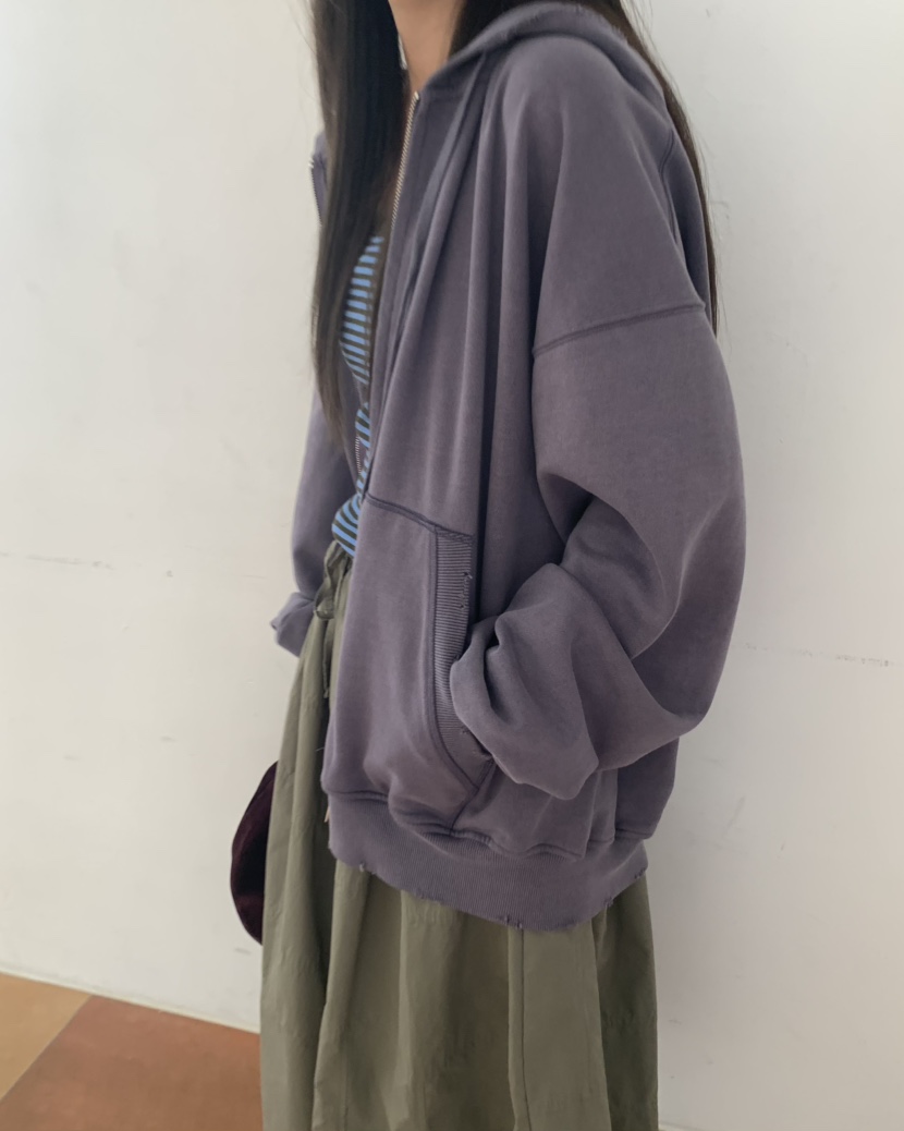 PEBBLE東大門㊣直郵女士新品人氣25秋冬熱賣夾克連帽拉鏈衫PEBBLE/LAYER夾克