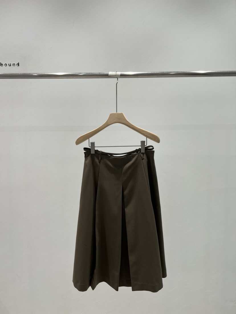 UNBOUND韓國代購㊣女裝新款休閑職業推薦半身裙中短裙含腰繩UNBOUND半身裙/中短裙