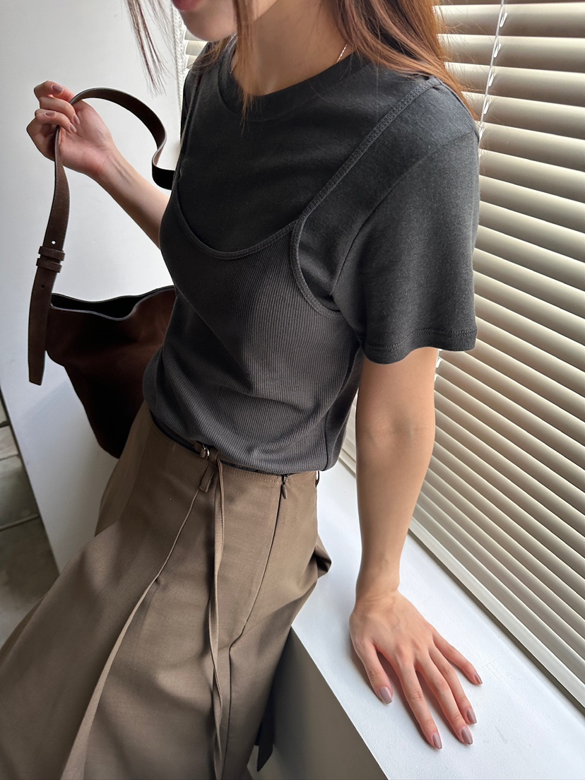 UNBOUND韓國代購㊣女裝新款休閑職業推薦半身裙中短裙含腰繩UNBOUND半身裙/中短裙