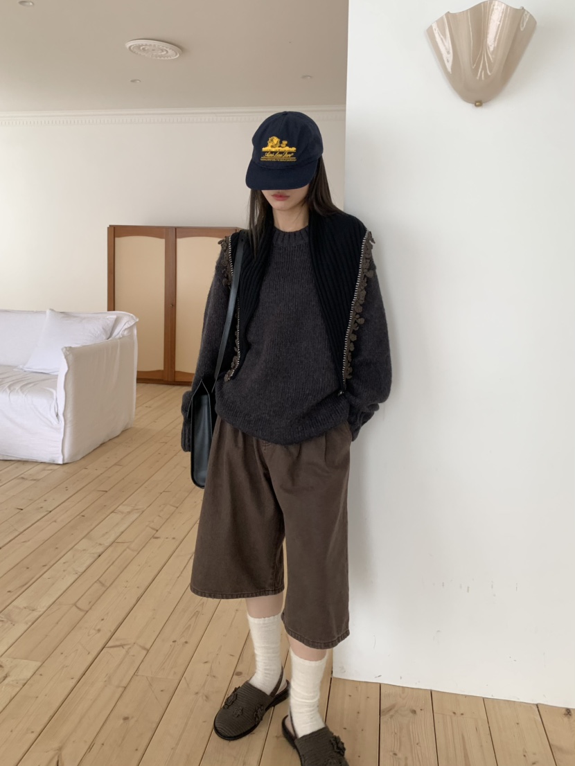 PEBBLE東大門㊣直郵女裝新款熱賣人氣推薦真品時尚25秋冬短褲PEBBLE/LAYER短褲