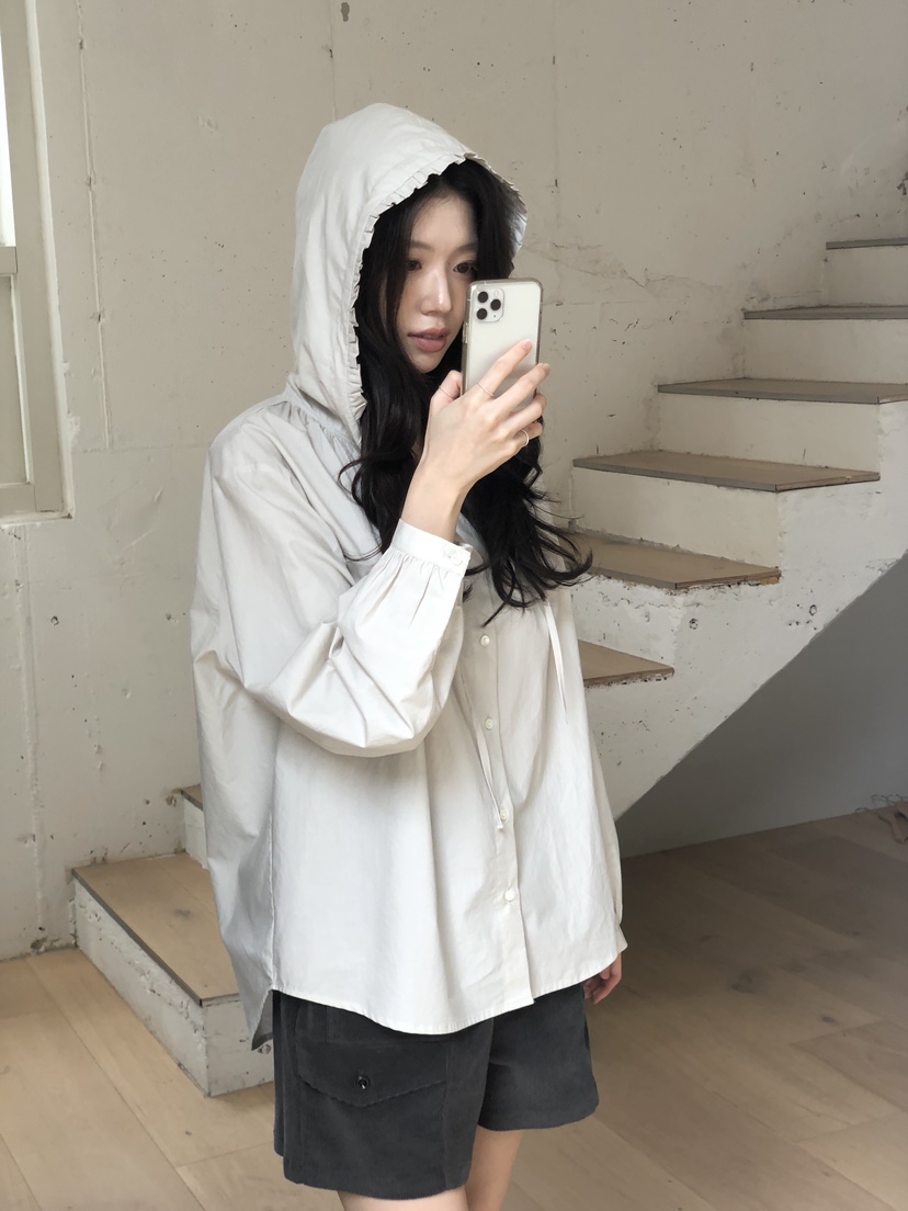 ERUME東大門㊣代購女裝新品人氣職業真品休閑襯衫蕾絲衫兜帽ERUME襯衫/蕾絲衫