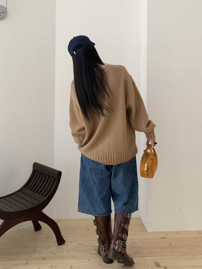 PEBBLE東大門㊣直郵女士新款真品時尚人氣休閑針織衫馬海毛PEBBLE/LAYER針織衫