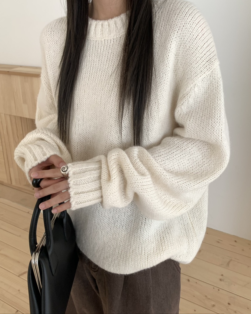 PEBBLE東大門㊣直郵女士新款真品時尚人氣休閑針織衫馬海毛PEBBLE/LAYER針織衫