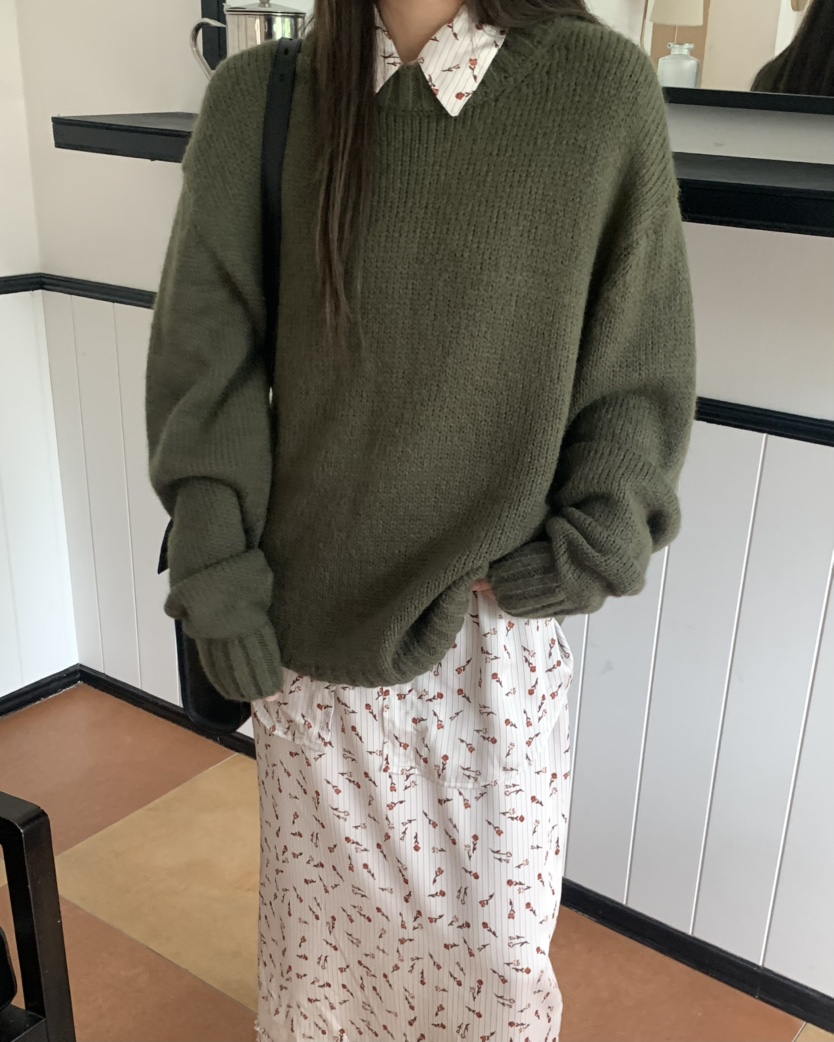 PEBBLE東大門㊣直郵女士新款真品時尚人氣休閑針織衫馬海毛PEBBLE/LAYER針織衫