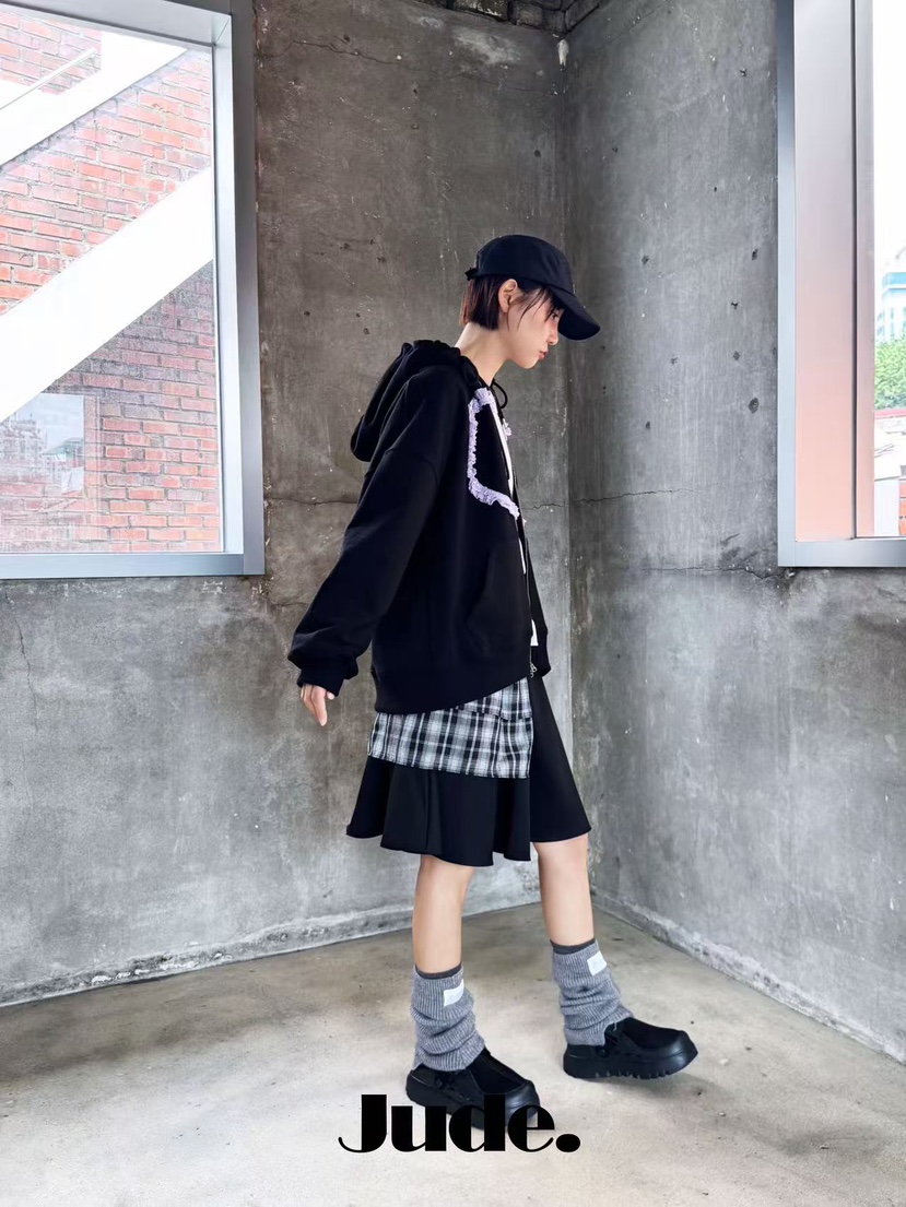 HEYJUDE東大門㊣實拍女士新款人氣熱賣時尚職業夾克連帽拉鏈衫HEYJUDE夾克