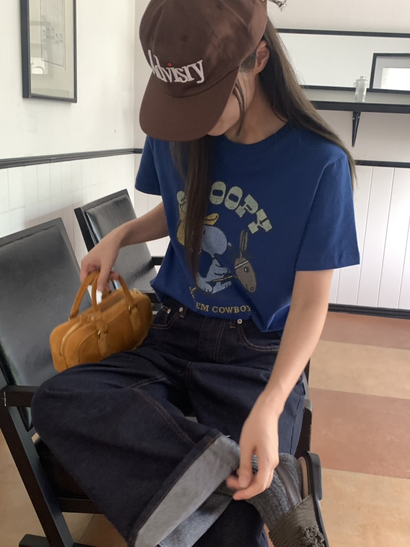 PEBBLE東大門㊣直郵女裝新品熱賣推薦休閑真品人氣25秋冬T恤PEBBLE/LAYERT恤