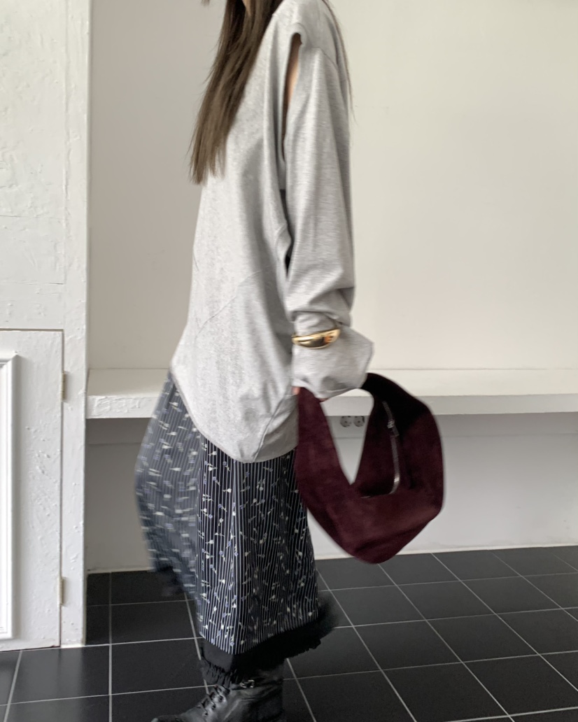 PEBBLE東大門㊣直郵女士新款休閑職業真品25秋冬時尚熱賣長裙PEBBLE/LAYER長裙