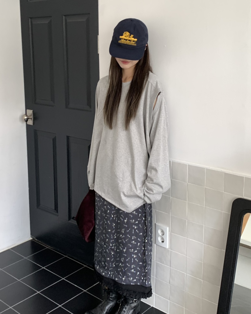 PEBBLE東大門㊣直郵女士新款休閑職業真品25秋冬時尚熱賣長裙PEBBLE/LAYER長裙