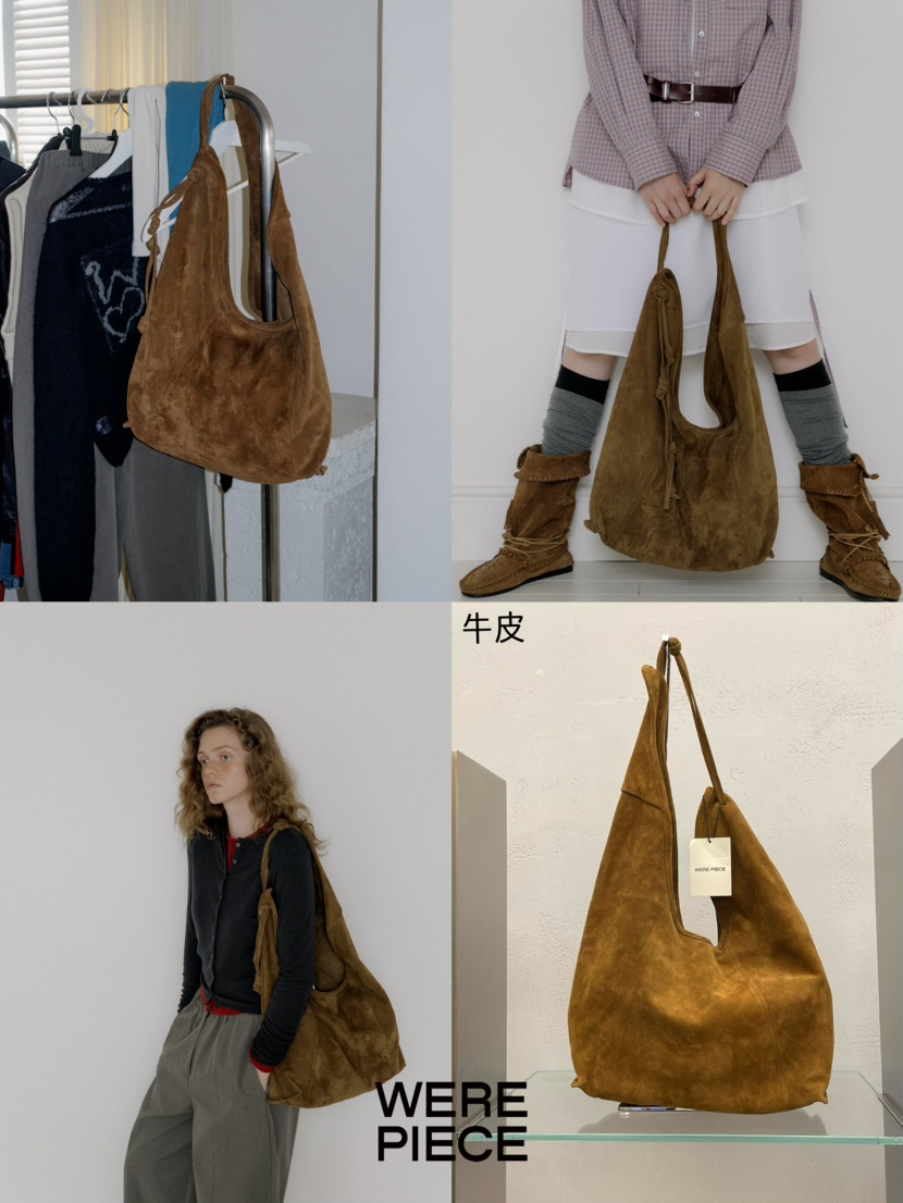 KARE/WEREPIECE東大門㊣直郵女士新款人氣休閑單肩斜跨包麂皮KARE/WEREPIECE單肩/斜跨包