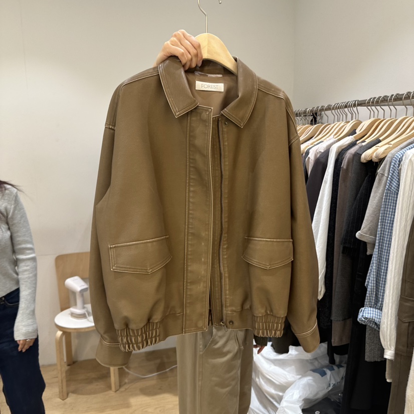 FOREST韓國直郵㊣女裝新品推薦真品人氣職業25秋冬時尚夾克FOREST夾克圖色1