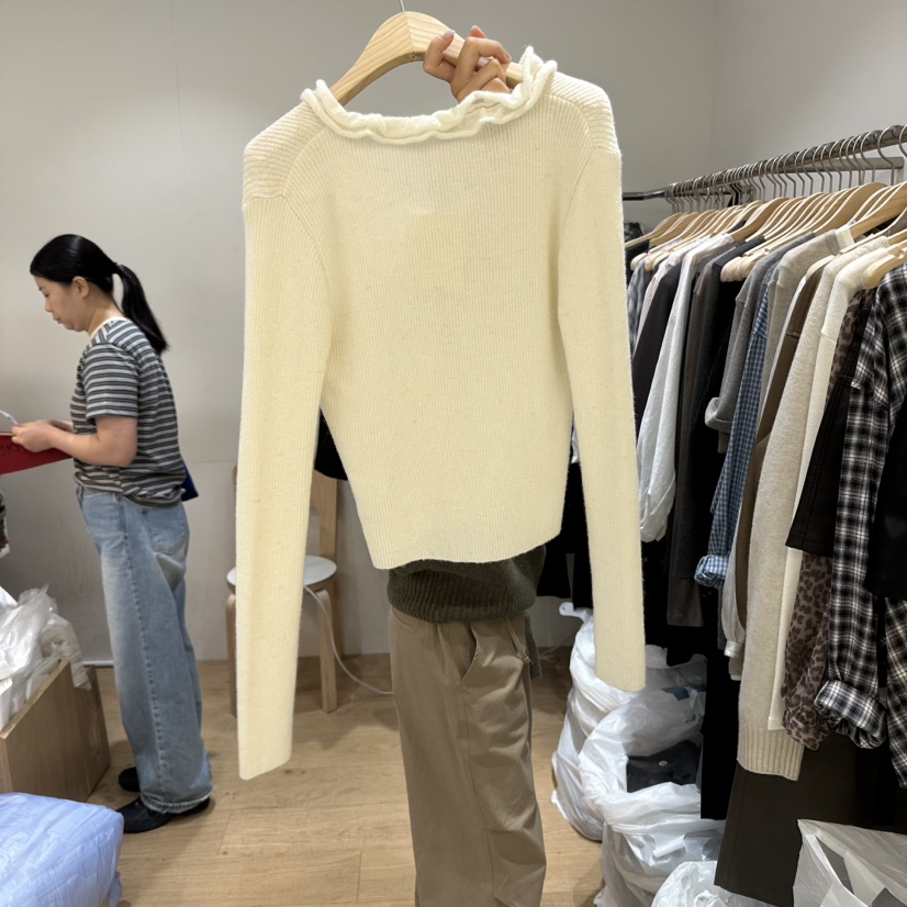 FOREST東大門㊣直郵女士新品25秋冬真品職業時尚休閑針織衫FOREST針織衫