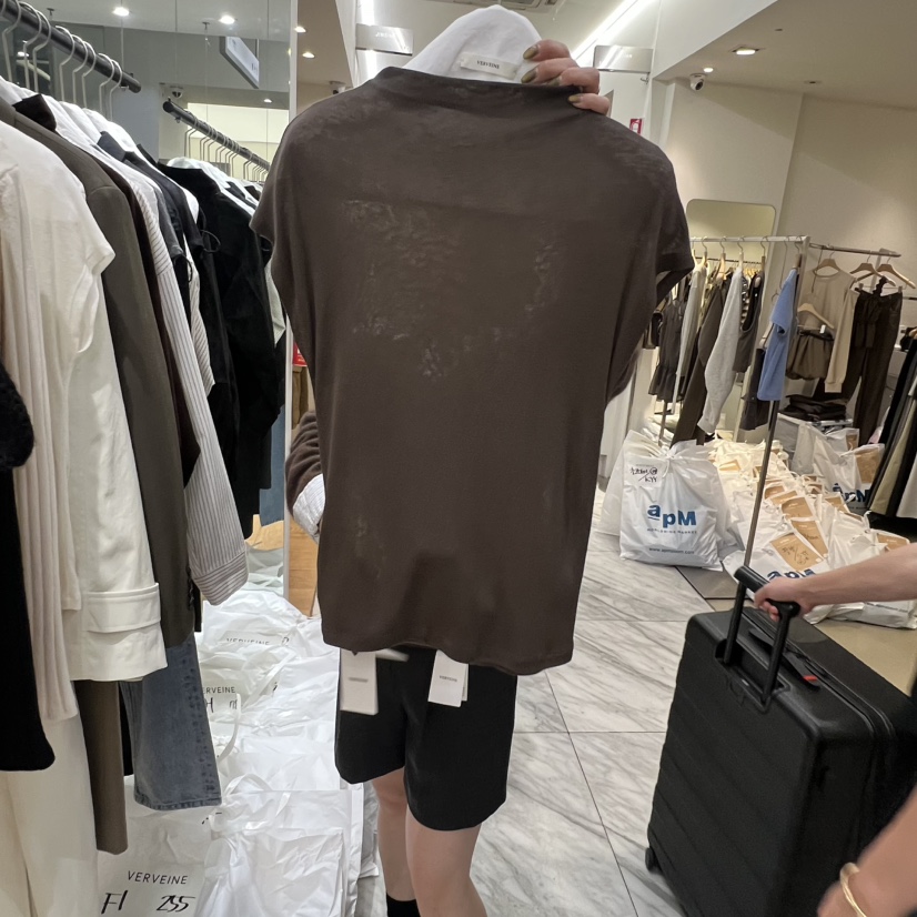 VERVEINE東大門㊣實拍女裝新款真品25秋冬時尚休閑人氣T恤羊毛VERVEINET恤圖色2