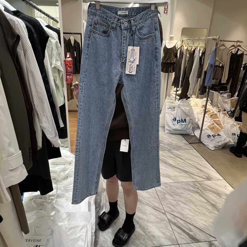 VERVEINE東大門㊣實拍女裝新品25秋冬職業熱賣休閑人氣牛仔褲VERVEINE牛仔褲圖色1