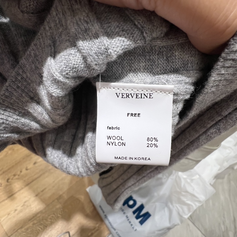 VERVEINE韓國代購㊣女裝新品時尚真品休閑推薦針織衫羊毛紐扣VERVEINE針織衫