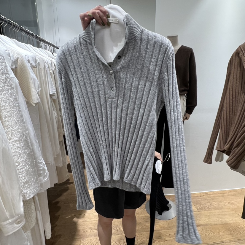 VERVEINE韓國代購㊣女裝新品時尚真品休閑推薦針織衫羊毛紐扣VERVEINE針織衫圖色2