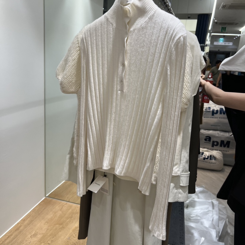 VERVEINE韓國代購㊣女裝新品時尚真品休閑推薦針織衫羊毛紐扣VERVEINE針織衫圖色3