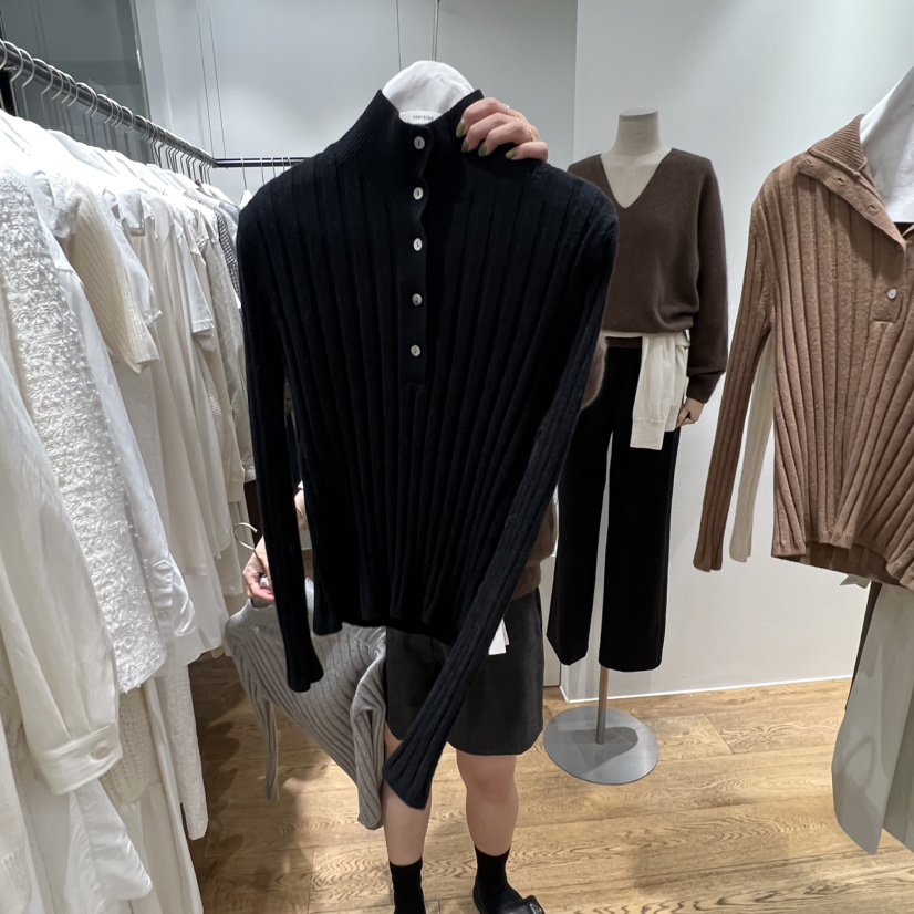 VERVEINE韓國代購㊣女裝新品時尚真品休閑推薦針織衫羊毛紐扣VERVEINE針織衫圖色4