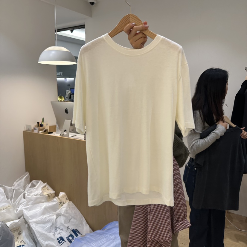 FOREST韓國直郵㊣女裝新品熱賣休閑25秋冬時尚職業T恤安哥拉FORESTT恤圖色1