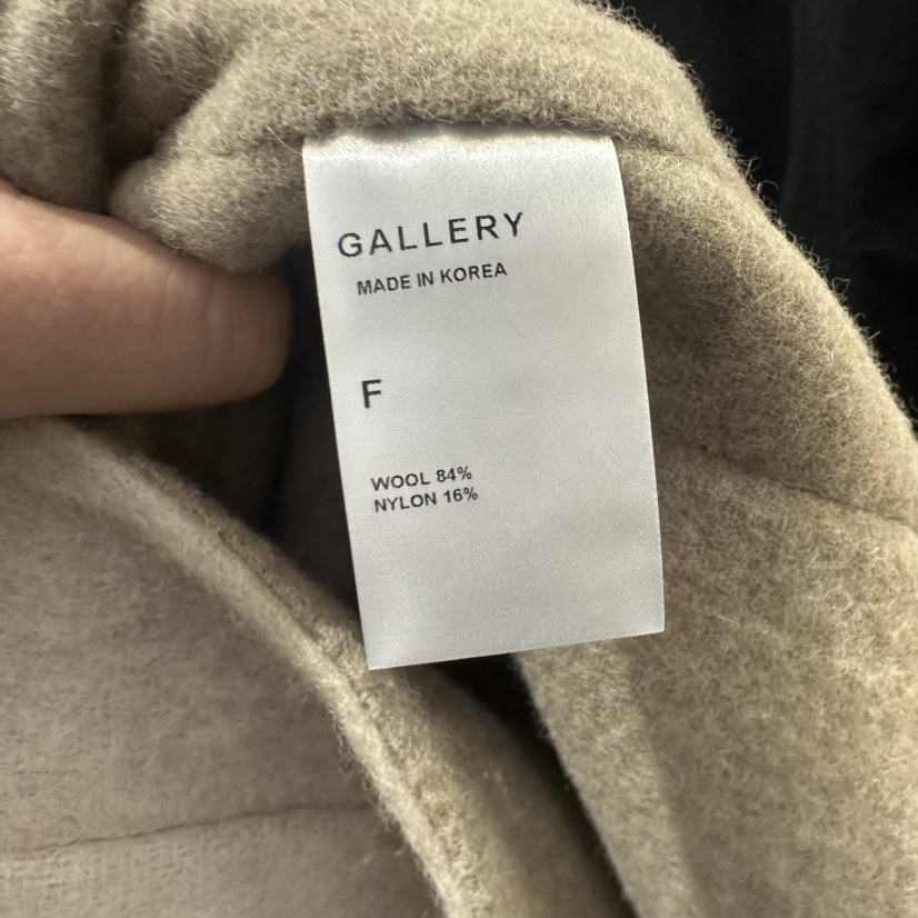 GALLERY-P韓國直郵㊣女裝新款推薦中長款大衣手工制作口袋GALLERY中長款大衣