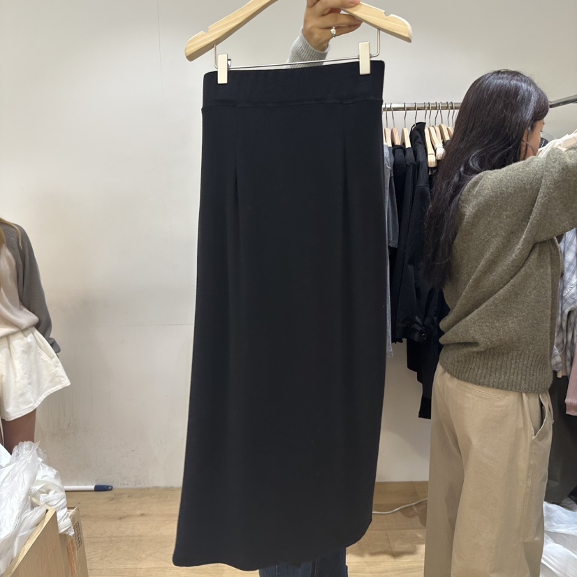 FOREST東大門㊣代購女士新品時尚人氣真品推薦職業長裙超長FOREST長裙圖色2黑色