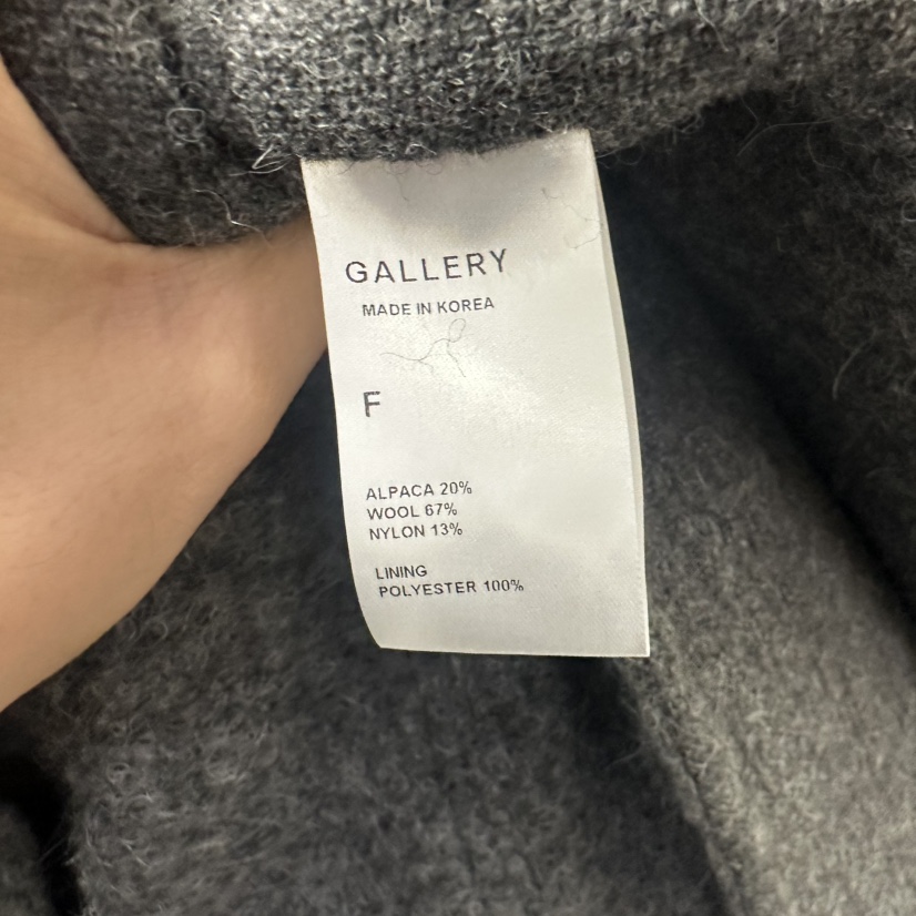 GALLERY-P東大門㊣實拍女裝新款熱賣休閑中長款大衣手工制作GALLERY中長款大衣
