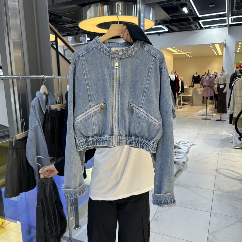 HOT PLACE韓國代購㊣女士新品真品25秋冬休閑時尚夾克拉鏈HOT PLACE/DREAM GIRIS夾克圖色1