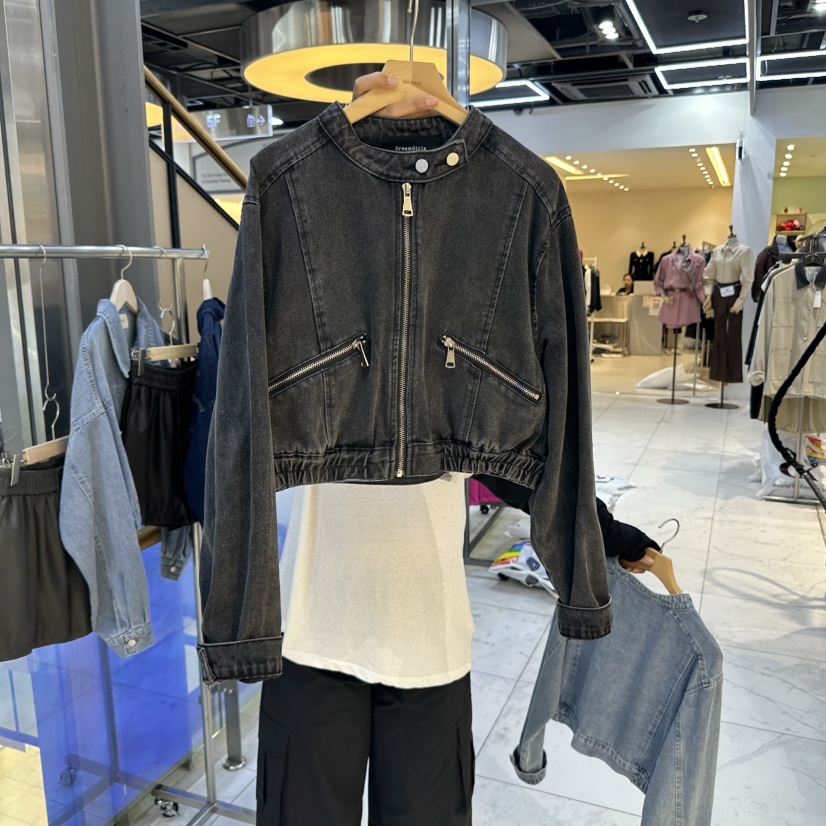 HOT PLACE韓國代購㊣女士新品真品25秋冬休閑時尚夾克拉鏈HOT PLACE/DREAM GIRIS夾克圖色2
