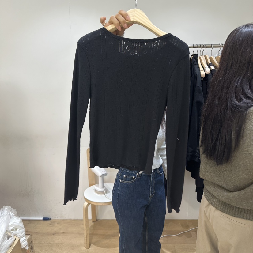 FOREST東大門㊣實拍女裝新品熱賣人氣職業時尚長袖T恤開衫紐扣FOREST長袖T恤