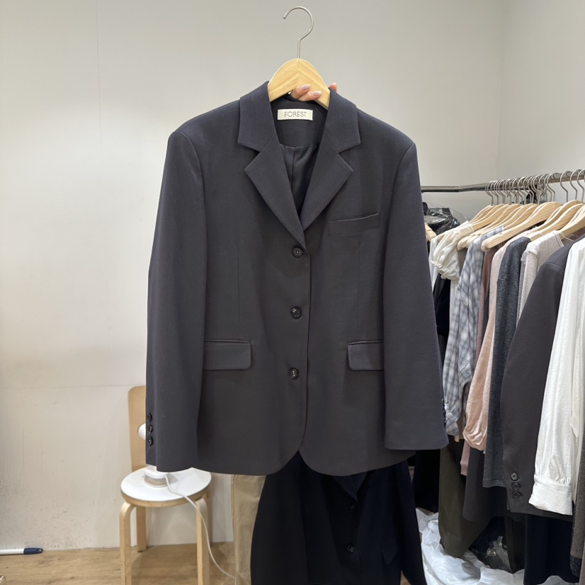 FOREST韓國代購㊣女士新品25秋冬職業推薦時尚熱賣夾克羊毛FOREST夾克圖色3