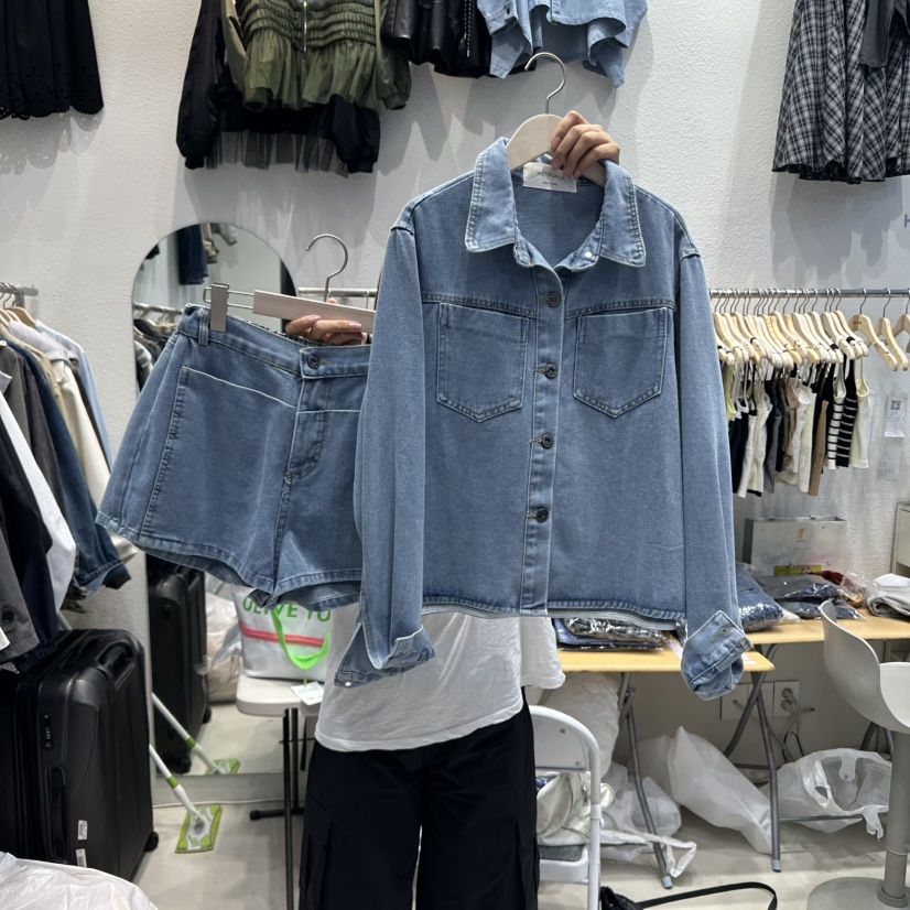 HOT PLACE東大門㊣代購女裝新品休閑時尚人氣套裝兩件套口袋HOT PLACE/DREAM GIRIS套裝圖色1
