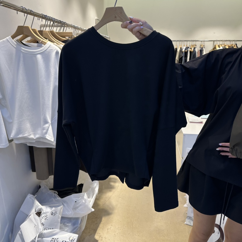 EYEFUL-Q東大門㊣實拍女士新品推薦職業人氣真品25秋冬長袖T恤eyeful長袖T恤圖色3